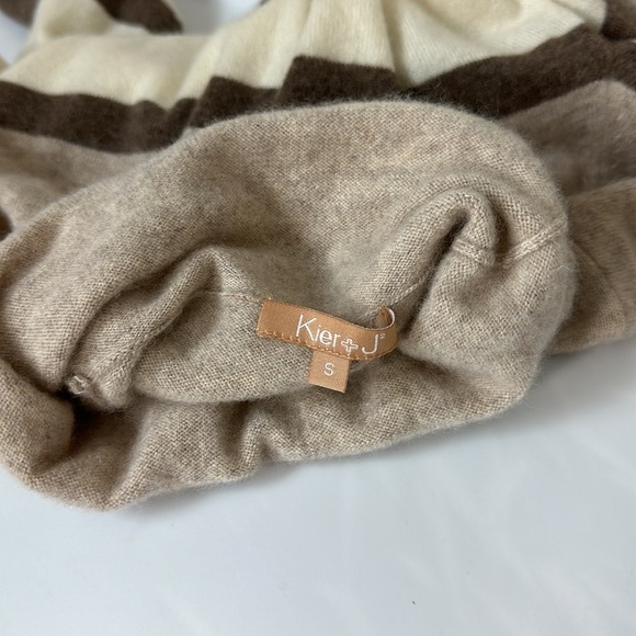 Kier + J Cashmere Turtleneck Striped Sweater‎ Small - Picture 4 of 6